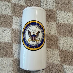 United States Navy White Slum Can Tumbler